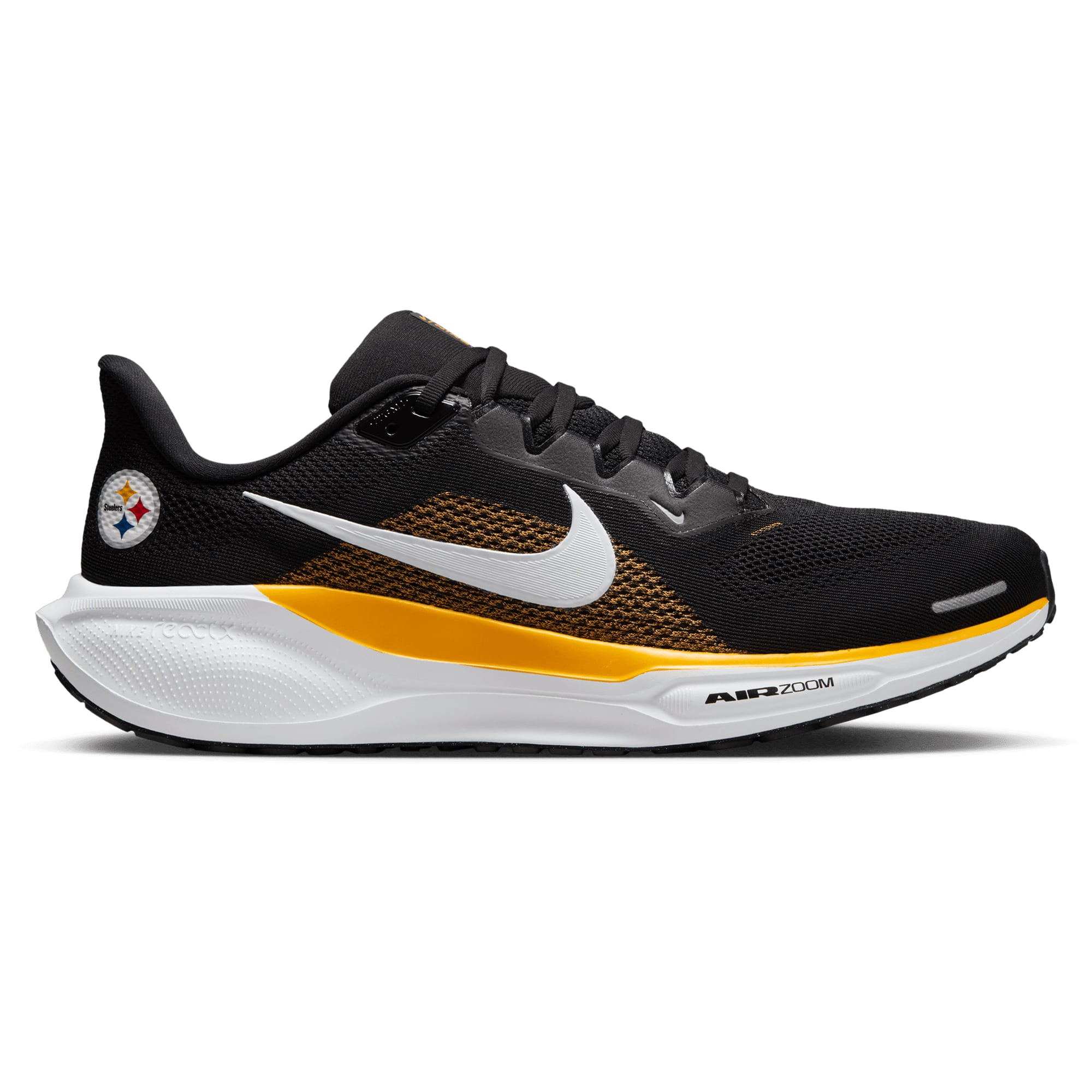 Unisex Nike Schwarze Pittsburgh Steelers Air Zoom Pegasus 41 Sneakers