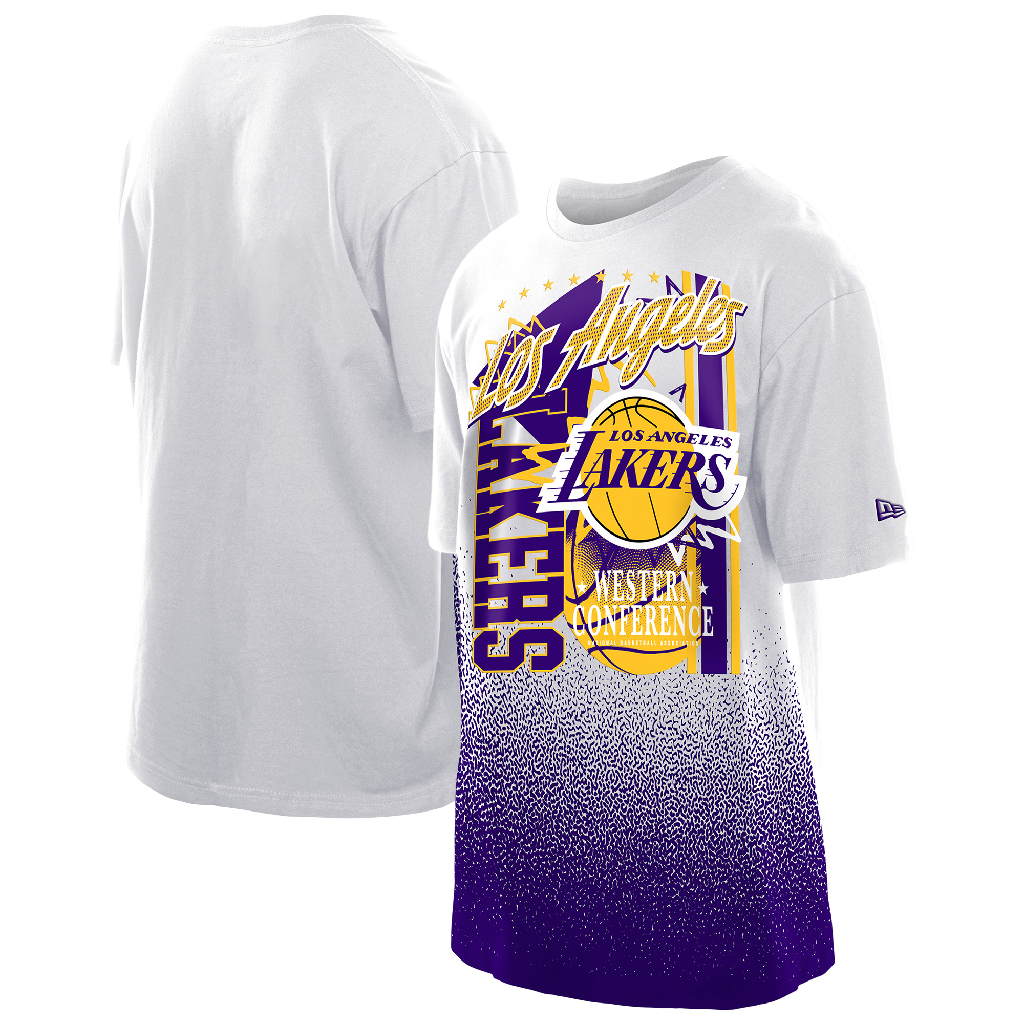 Men's New Era White Los Angeles Lakers Injection Sport Classics T-Shirt