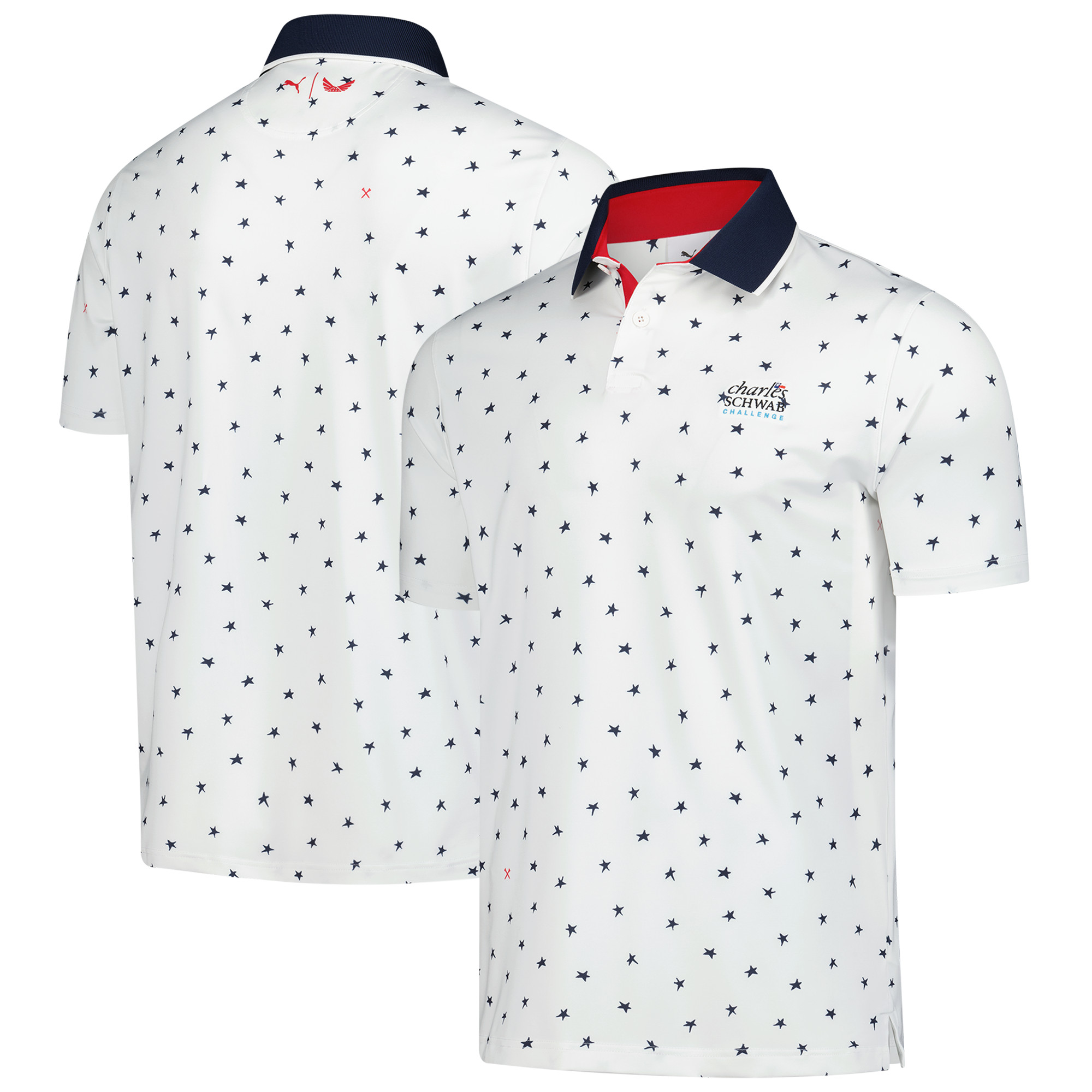 Men's Puma x Volition  White The Charles Schwab Challenge Dancing Star MATTR Polo
