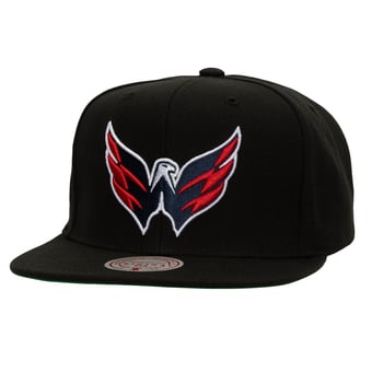 Men's Mitchell & Ness Black Washington Capitals Core Top Spot Snapback Hat