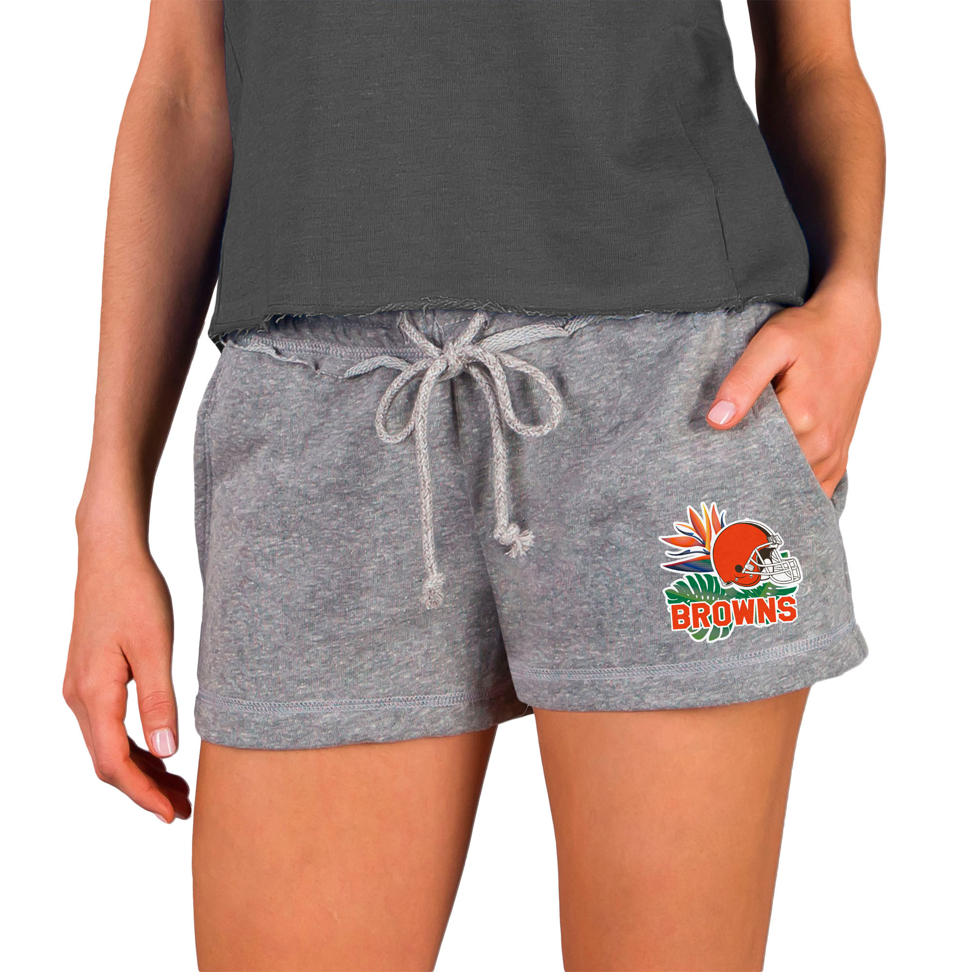 Women's Concepts Sport Gray Cleveland Browns Mainstream Terry Shorts