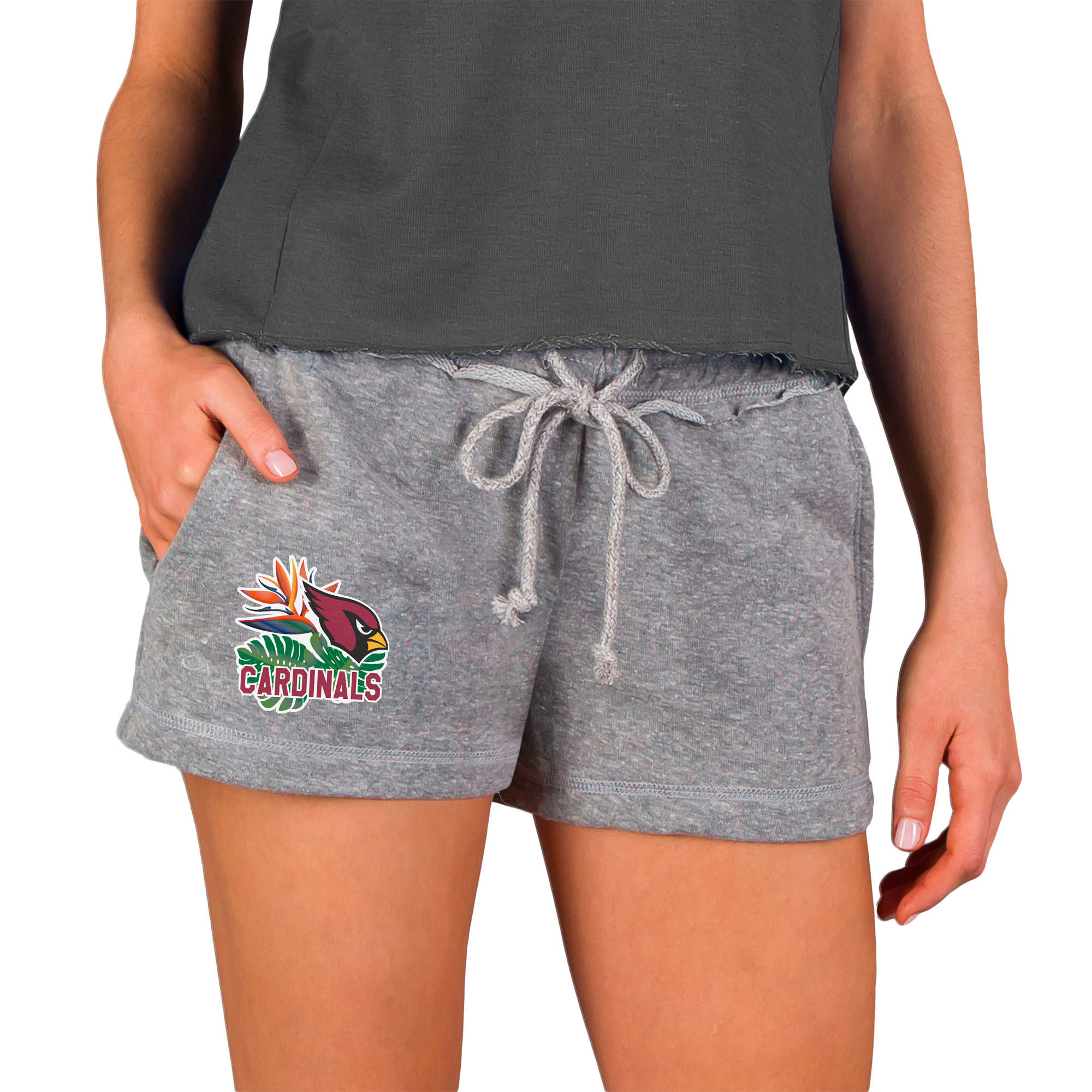 Women's Concepts Sport Gray Arizona Cardinals Mainstream Terry Shorts