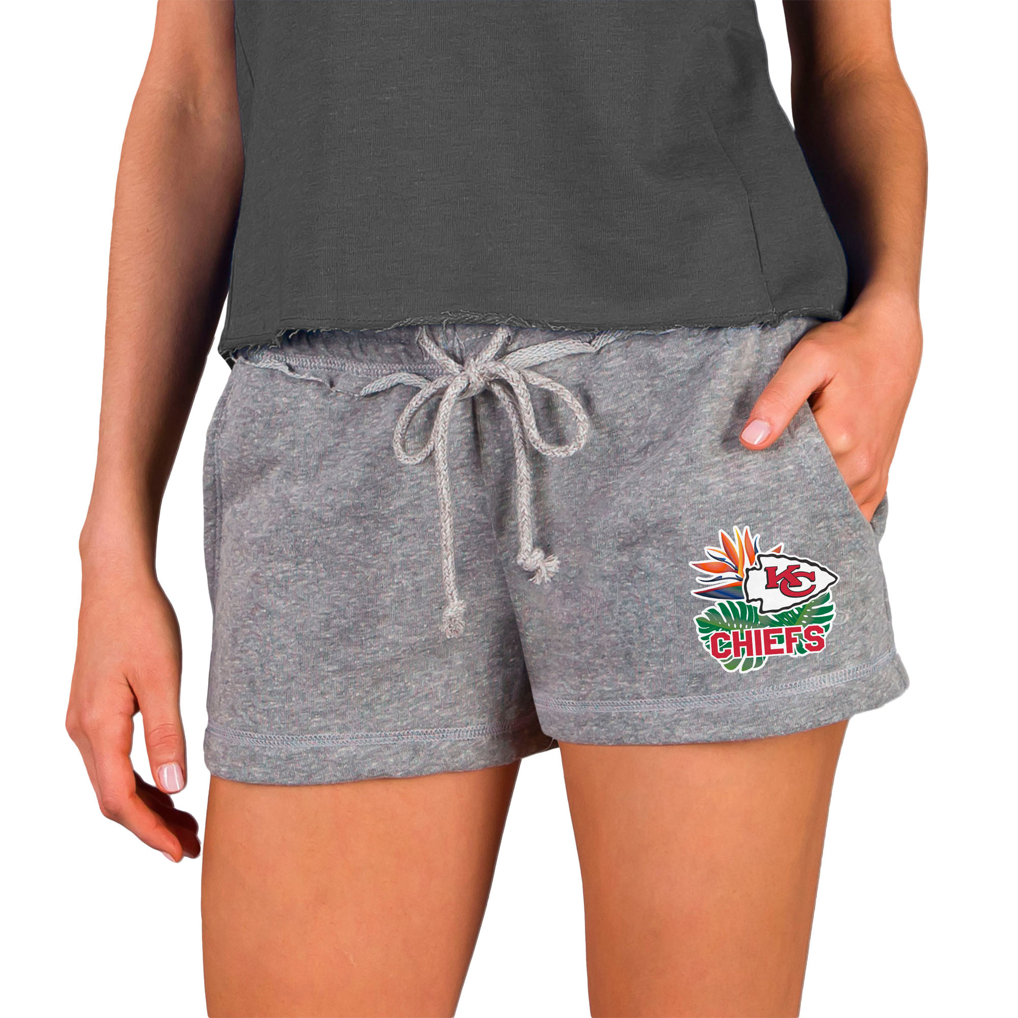 Women's Concepts Sport Gray Kansas City Chiefs Mainstream Terry Shorts