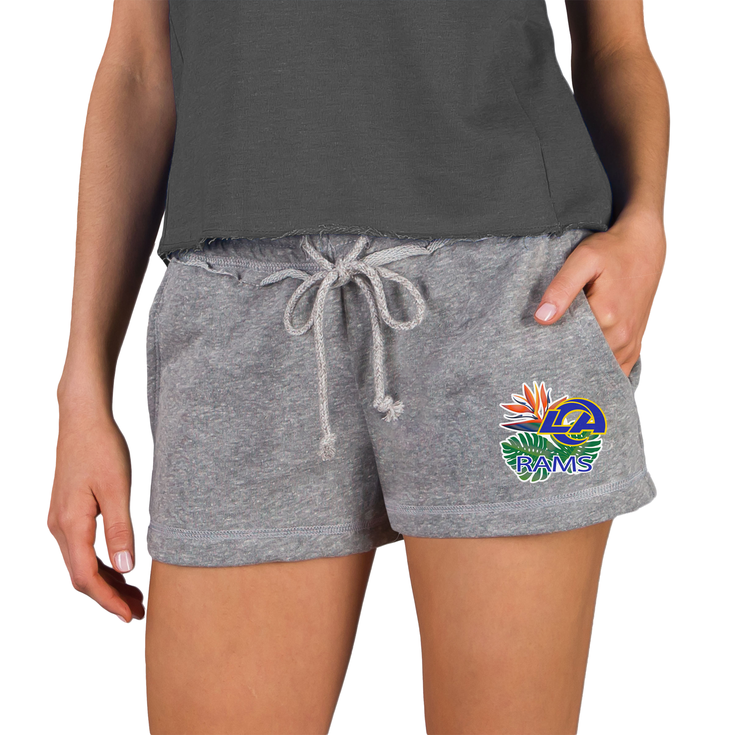 Women's Concepts Sport Gray Los Angeles Rams Mainstream Terry Shorts