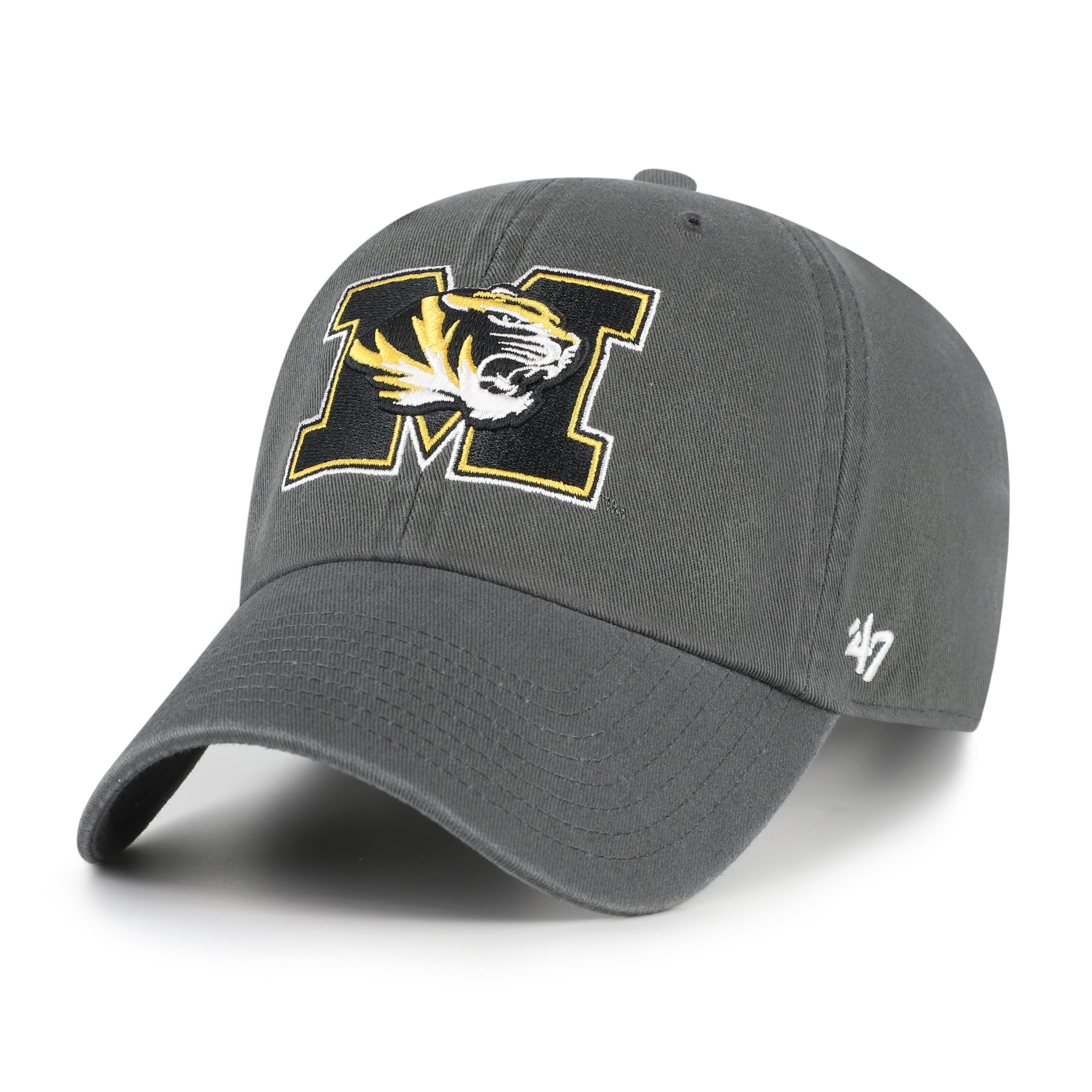 Unisex '47  Charcoal Missouri Tigers Mascot Clean Up Adjustable Hat
