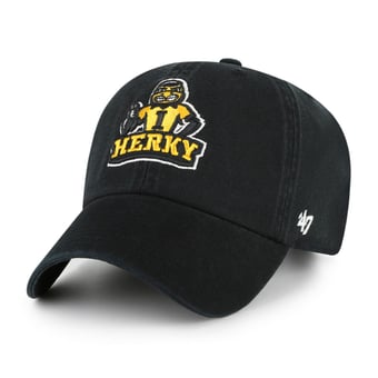 Youth '47 Black Iowa Hawkeyes Clean Up Adjustable Hat