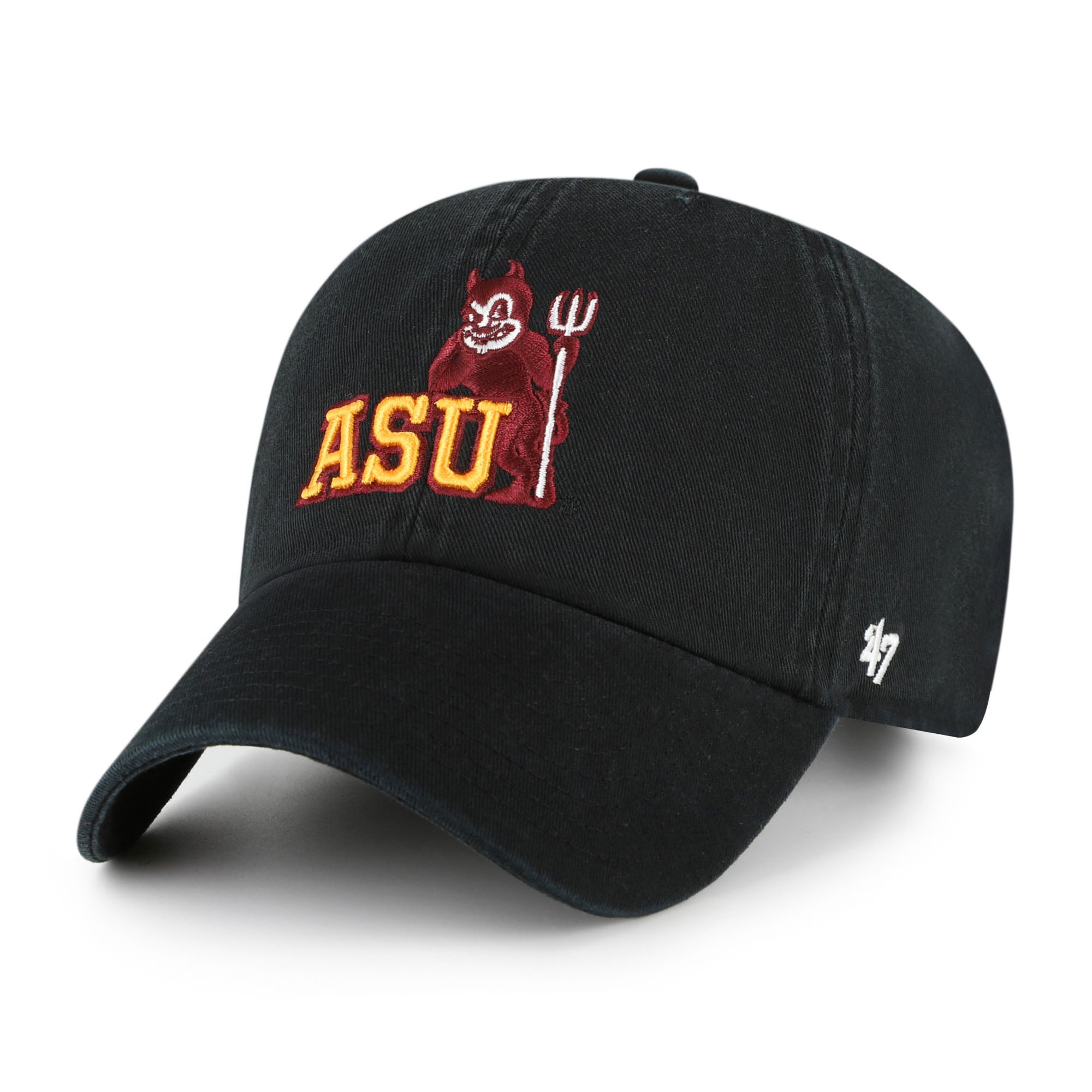 Unisex '47  Arizona State Sun Devils Black Vault Clean Up Adjustable Hat