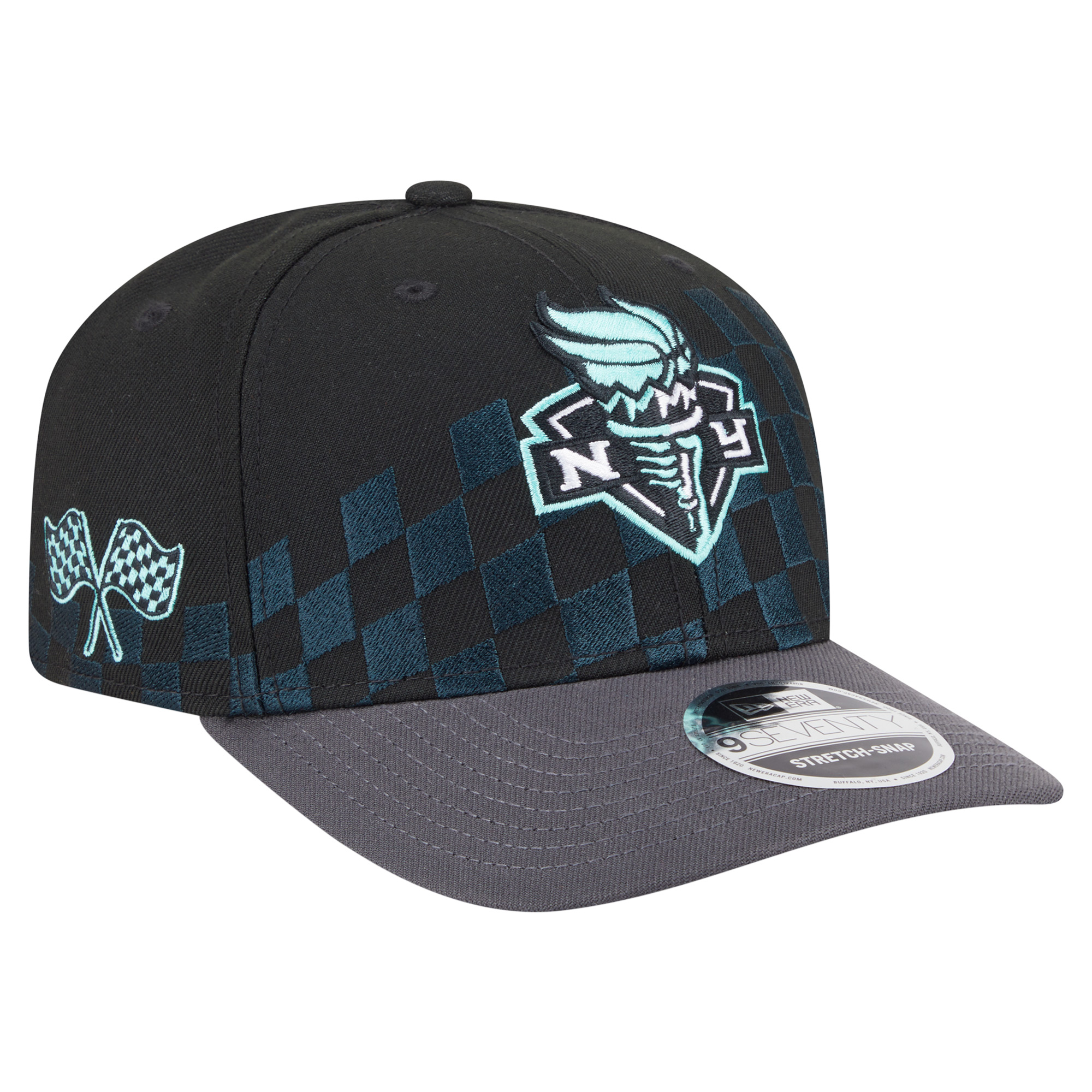 Unisex New Era Black New York Liberty 9SEVENTY Checkerboard Print Adjustable Hat Unisex New Era Black New York Liberty 9SEVENTY Checkerboard Print Adjustable Hat