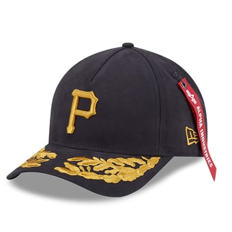Men's New Era x Alpha Industries  Black Pittsburgh Pirates A-Frame 9FORTY Adjustable Hat