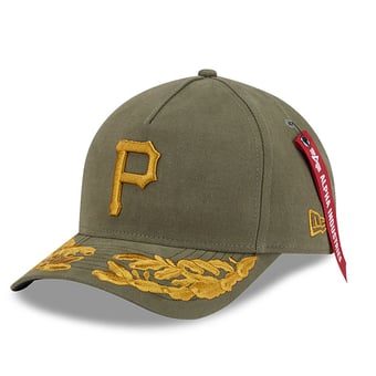 Men's New Era x Alpha Industries  Olive Pittsburgh Pirates A-Frame 9FORTY Adjustable Hat