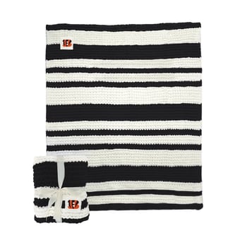 Cincinnati Bengals 50" x 60" Cable-Knit Throw Blanket