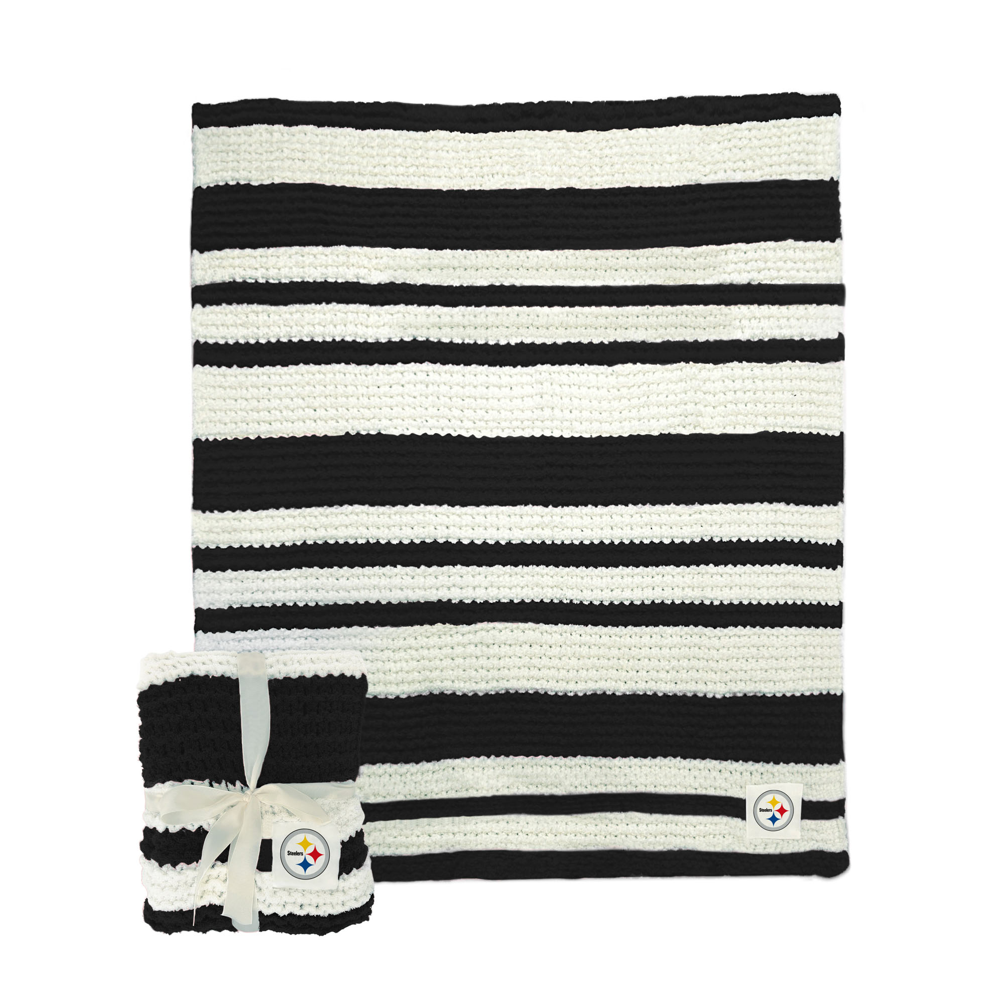 Pittsburgh Steelers 50" x 60" Cable-Knit Throw Blanket