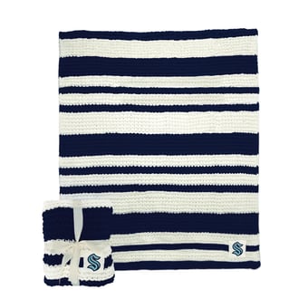 Seattle Kraken 50" x 60" Cable-Knit Throw Blanket