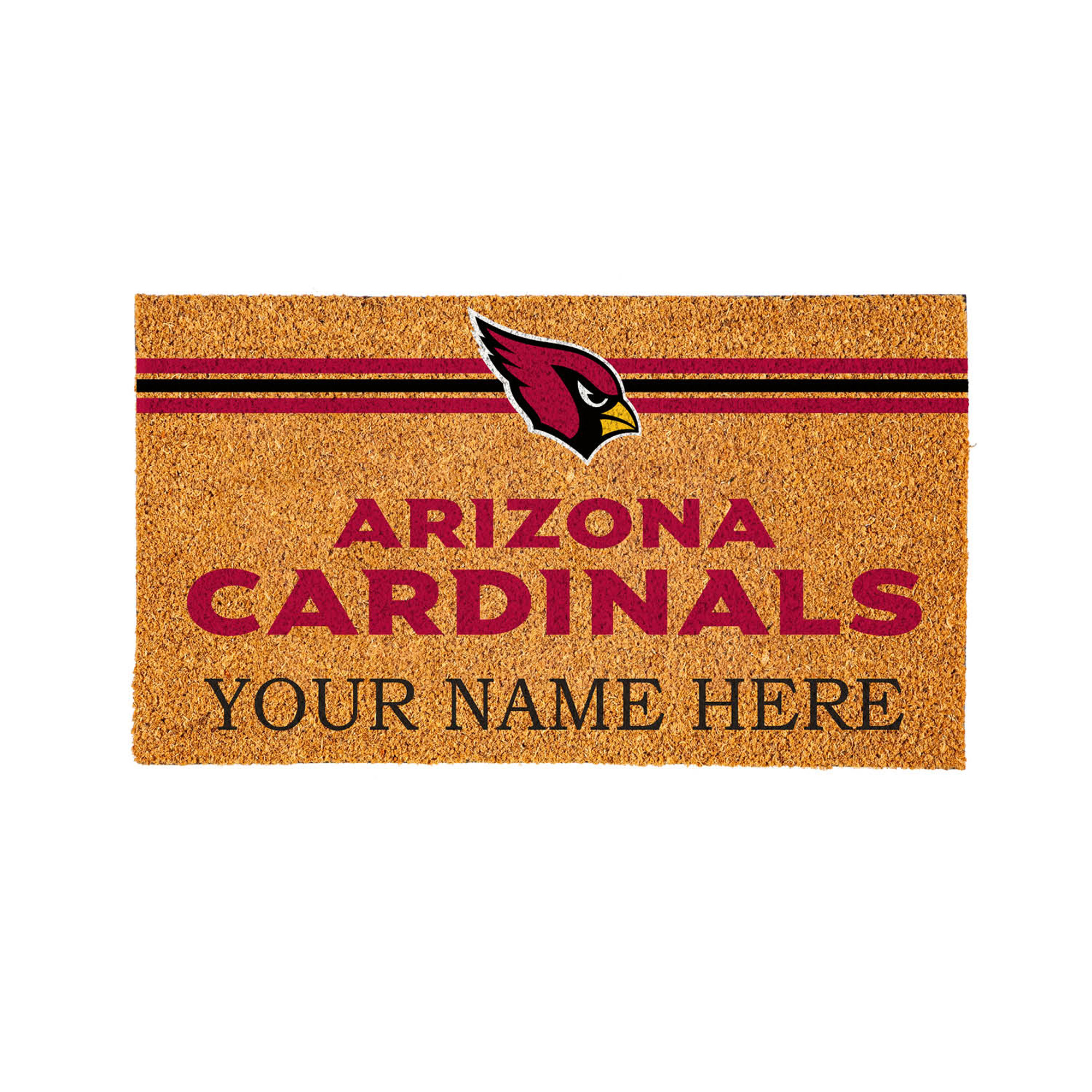 Arizona Cardinals 28" x 16" Personalized Team Logo Outdoor Coir Mat