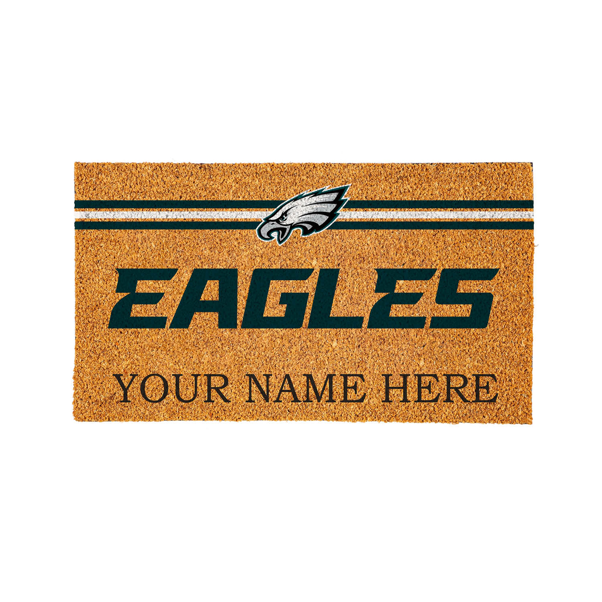 Philadelphia Eagles 28" x 16" Personalized Team Logo Outdoor Coir Mat