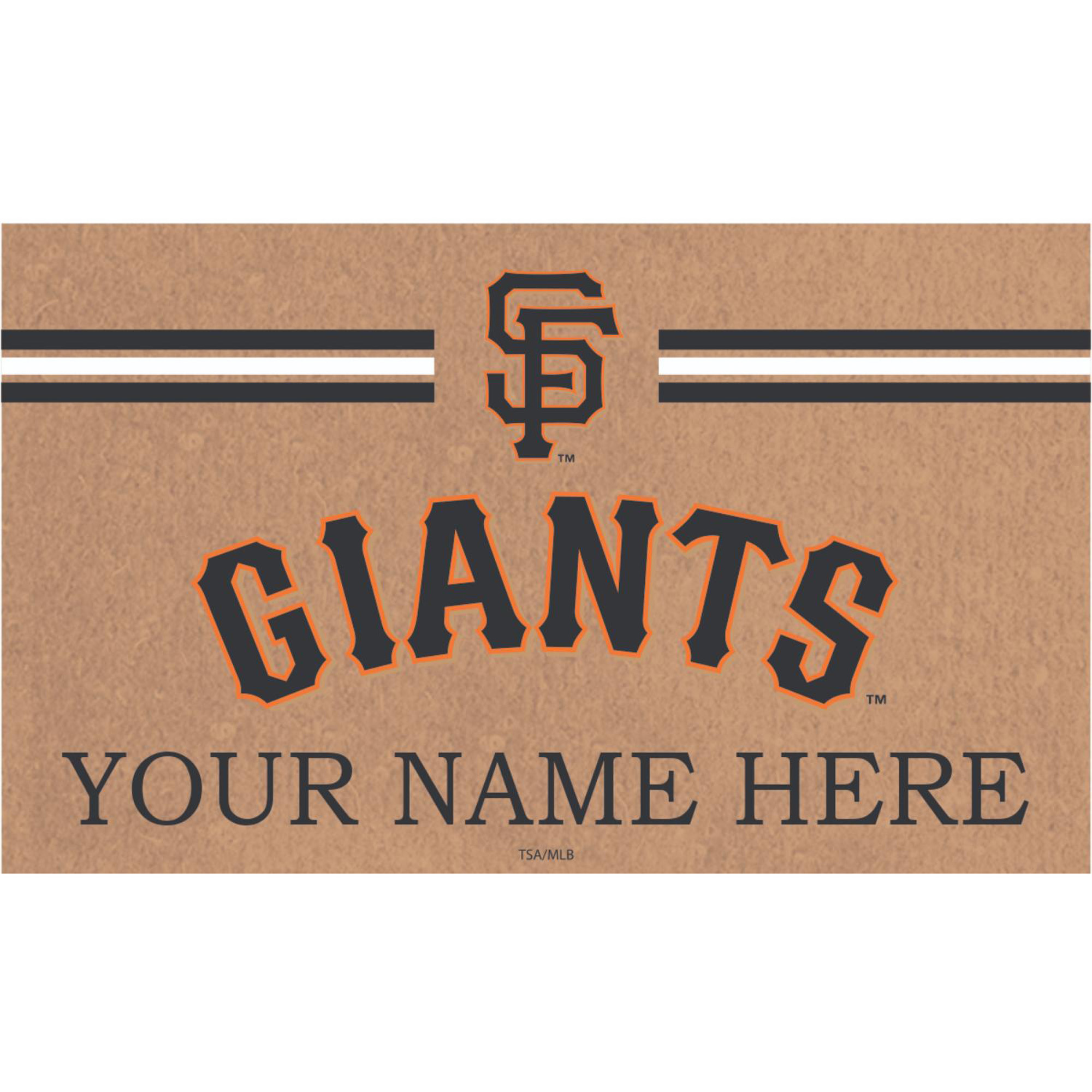 San Francisco Giants 28" x 16" Personalized Team Logo Outdoor Coir Mat
