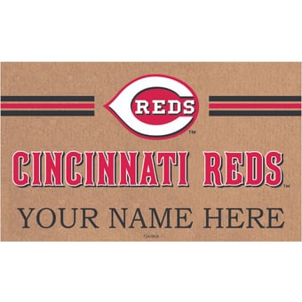 Cincinnati Reds 28" x 16" Personalized Team Logo Outdoor Coir Mat