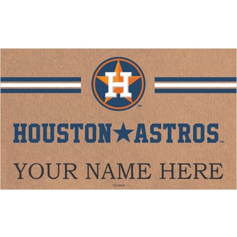 Houston Astros 28" x 16" Personalized Team Logo Outdoor Coir Mat