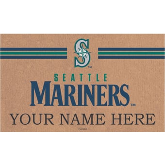 Seattle Mariners 28" x 16" Personalized Team Logo Outdoor Coir Mat