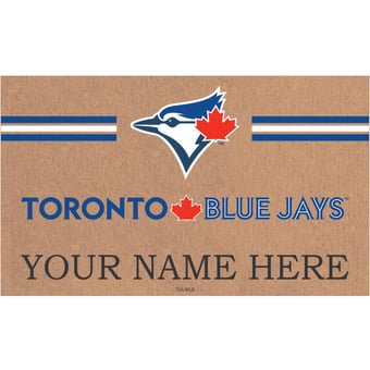 Toronto Blue Jays 28" x 16" Personalized Team Logo Outdoor Coir Mat