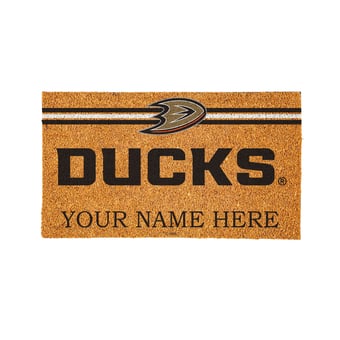 Anaheim Ducks 28" x 16" Personalized Team Logo Outdoor Coir Mat