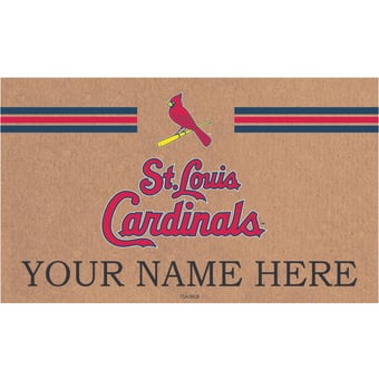 St. Louis Cardinals 28" x 16" Personalized Team Logo Outdoor Coir Mat