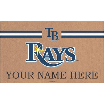 Tampa Bay Rays 28" x 16" Personalized Team Logo Outdoor Coir Mat