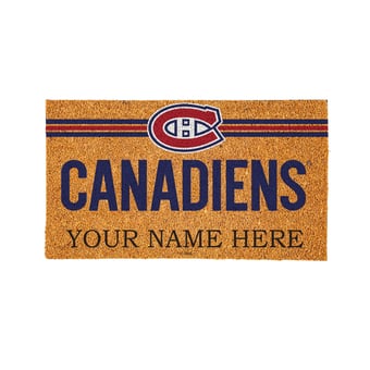 Montreal Canadiens 28" x 16" Personalized Team Logo Outdoor Coir Mat