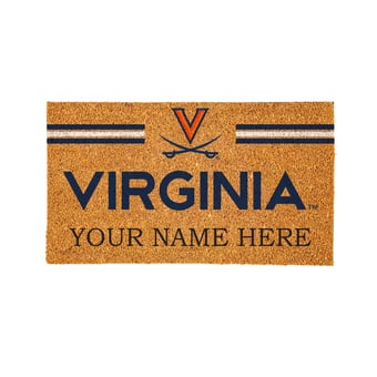 Virginia Cavaliers 28" x 16" Personalized Team Logo Outdoor Coir Mat