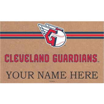 Cleveland Guardians 28" x 16" Personalized Team Logo Outdoor Coir Mat
