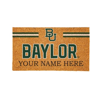 Baylor Bears 28" x 16" Personalized Team Logo Outdoor Coir Mat