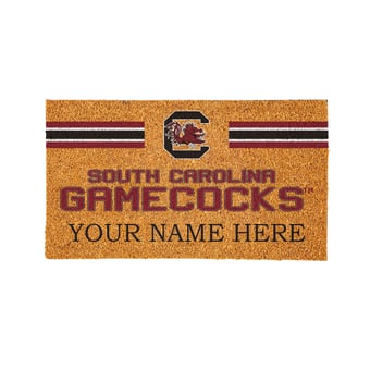 South Carolina Gamecocks 28" x 16" Personalized Team Logo Outdoor Coir Mat