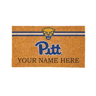 Pitt Panthers 28" x 16" Personalized Team Logo Outdoor Coir Mat