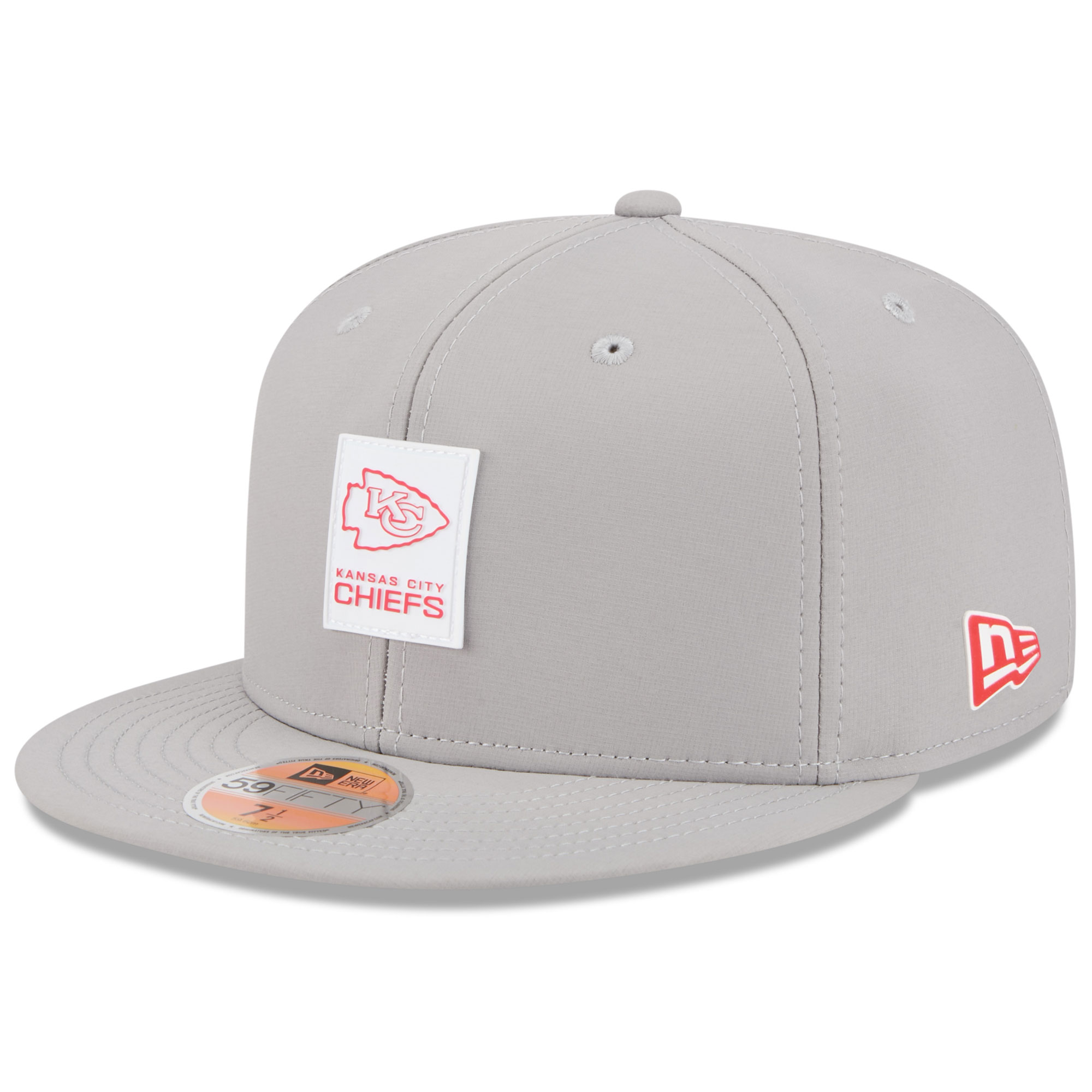 Men's New Era Gray Kansas City Chiefs 2025 Sideline 59FIFTY Fitted Hat