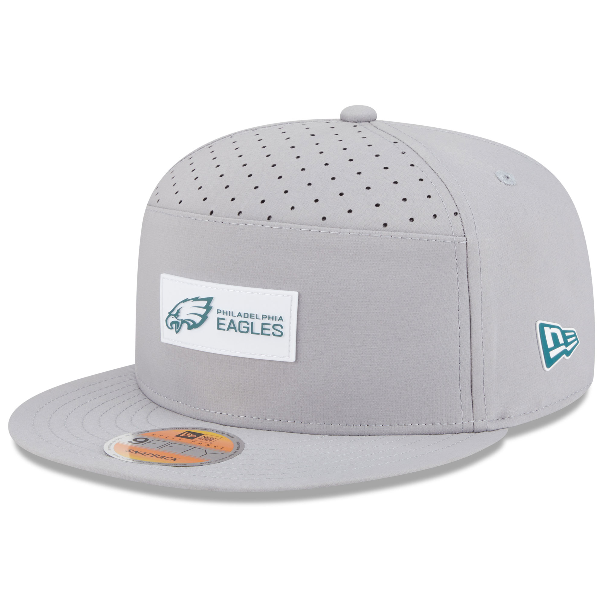 Men’s New Era Gray Philadelphia Eagles 2025 Sideline Split Panel 9FIFTY Snapback Hat Men’s New Era Gray Philadelphia Eagles 2025 Sideline Split Panel 9FIFTY Snapback Hat