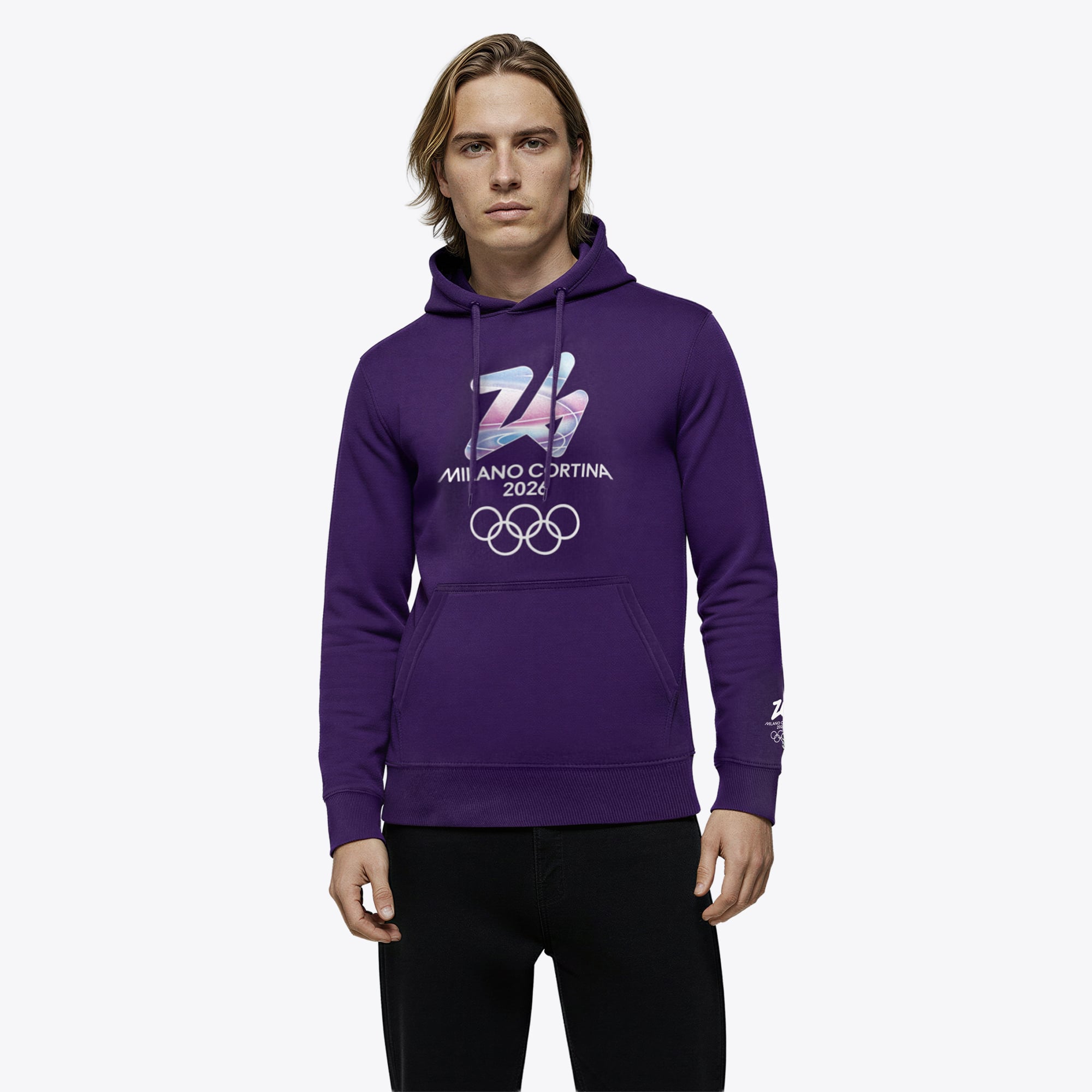 Felpa con cappuccio grafica Milano Cortina 2026 Olympics Marvel Embrace - Viola