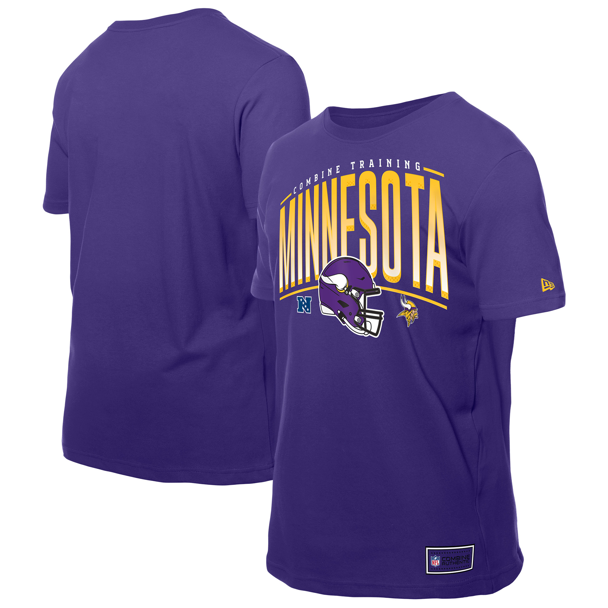 New Era Men's Purple Minnesota Vikings Combine Authentic Training Throwback T-Shirt - Purple