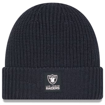 Men's New Era Charcoal Las Vegas Raiders 2025 Sideline Cold Weather Cuffed Knit Hat