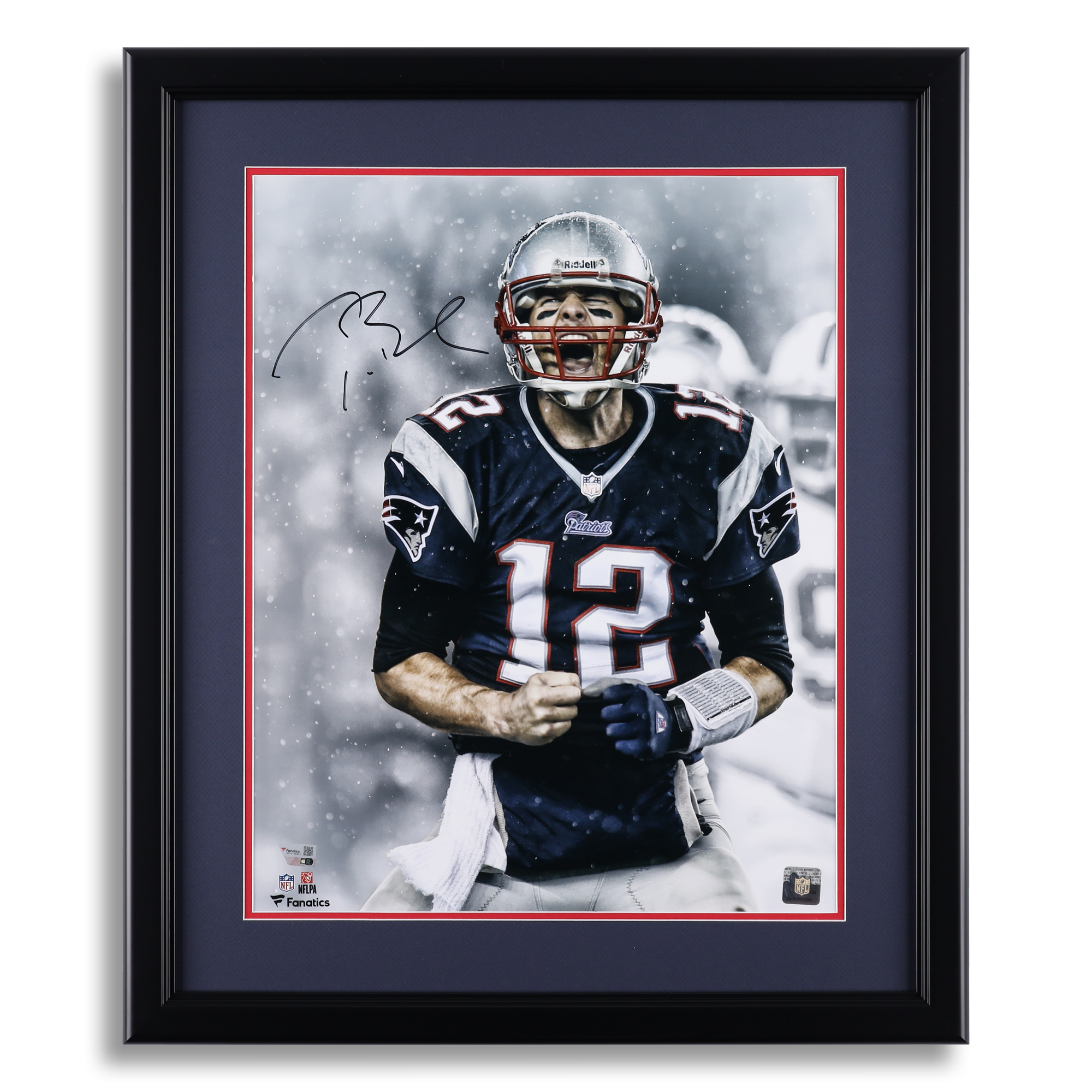 Tom Brady New England Patriots Autographed Framed 16" x 20" Screaming Photograph