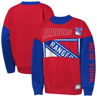 Youth Outerstuff  Red/Blue New York Rangers Impact Player Sweatshirt