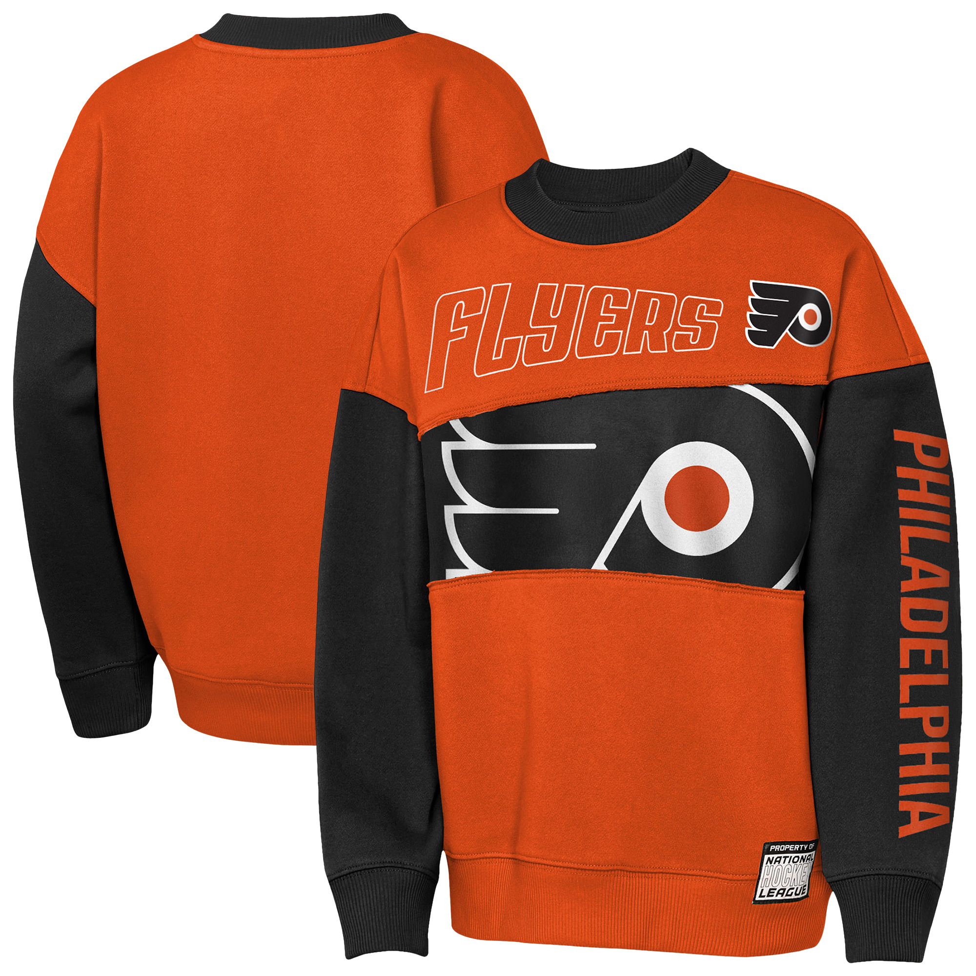 Youth Outerstuff Orange/Black Philadelphia Flyers Impact Player Sweatshirt Youth Outerstuff Orange/Black Philadelphia Flyers Impact Player Sweatshirt