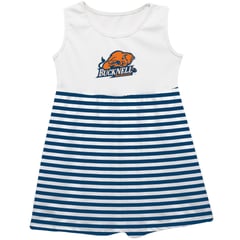 Girls Youth Vive La Fete  Blue Bucknell Bison Striped Tank Top Dress