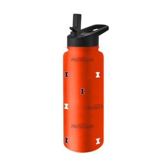 Logo Brands Illinois Fighting Illini 34oz. Steep and Repeat Quencher Bottle