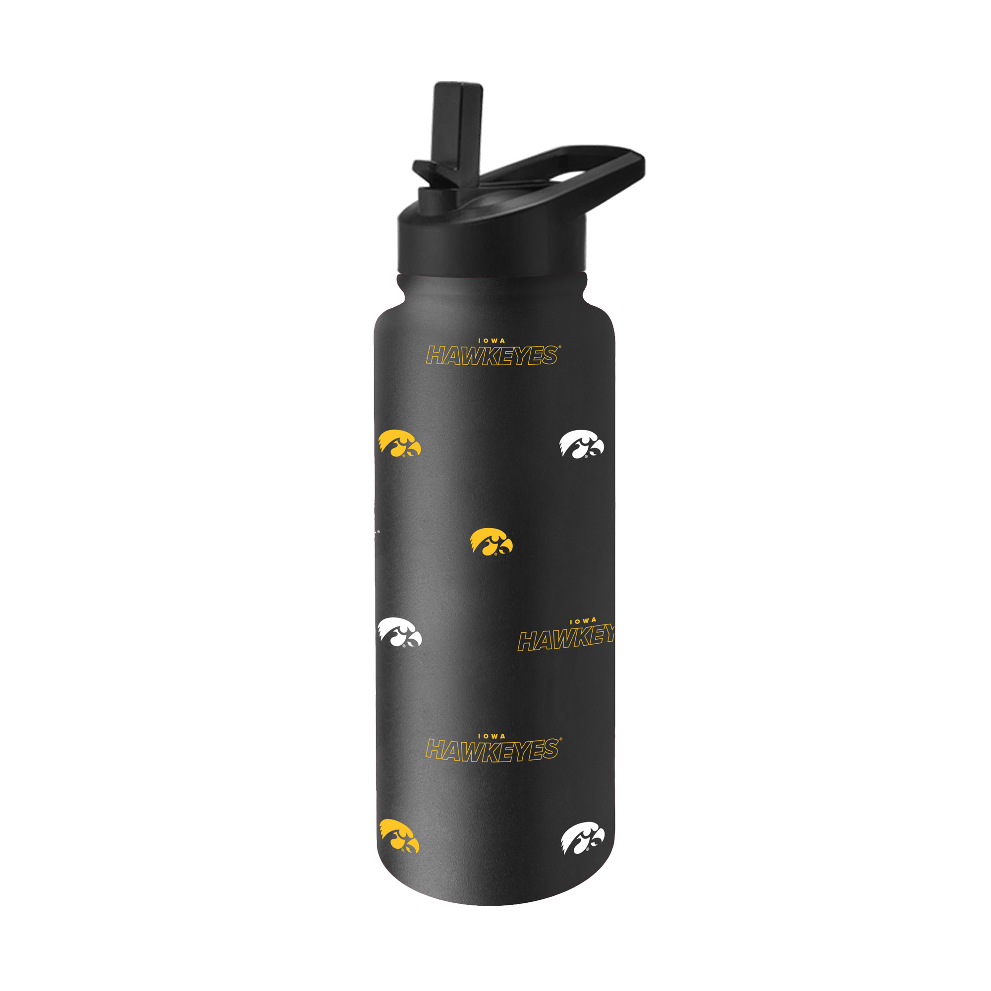 Logo Brands Iowa Hawkeyes 34oz. Steep and Repeat Quencher Bottle Logo Brands Iowa Hawkeyes 34oz. Steep and Repeat Quencher Bottle