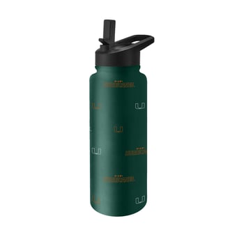 Logo Brands Miami Hurricanes 34oz. Steep and Repeat Quencher Bottle