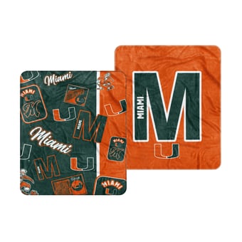 "Miami Hurricanes 50"" x 60"" Dream Weave Throw Blanket"