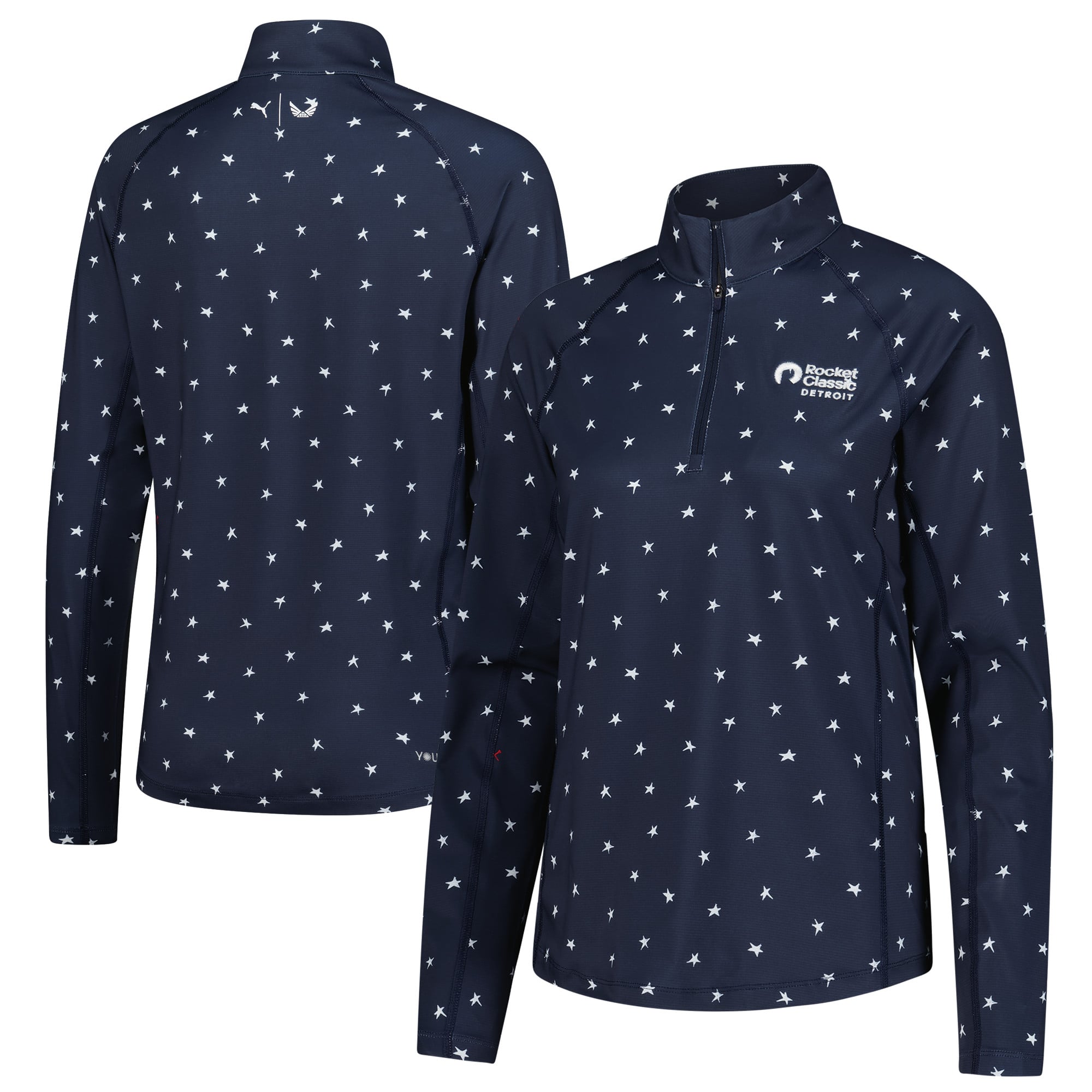 Women's Puma  Navy Rocket Classic Volition You-V Star Quarter-Zip Pullover