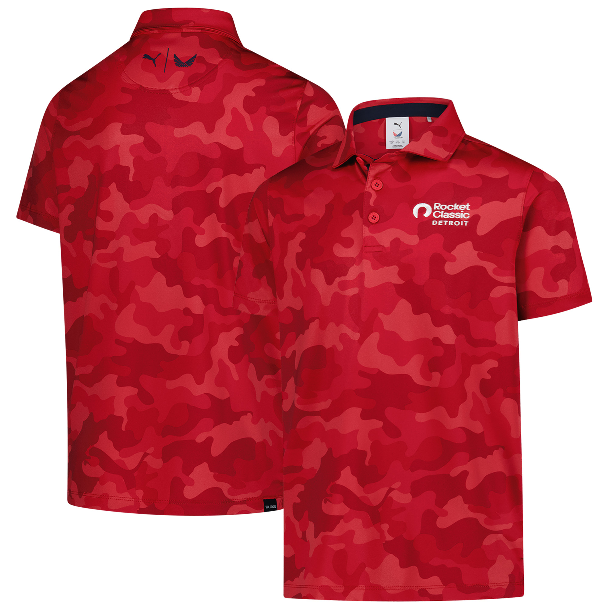 Youth Puma Red Rocket Classic Volition Camo MATTR Polo Youth Puma Red Rocket Classic Volition Camo MATTR Polo