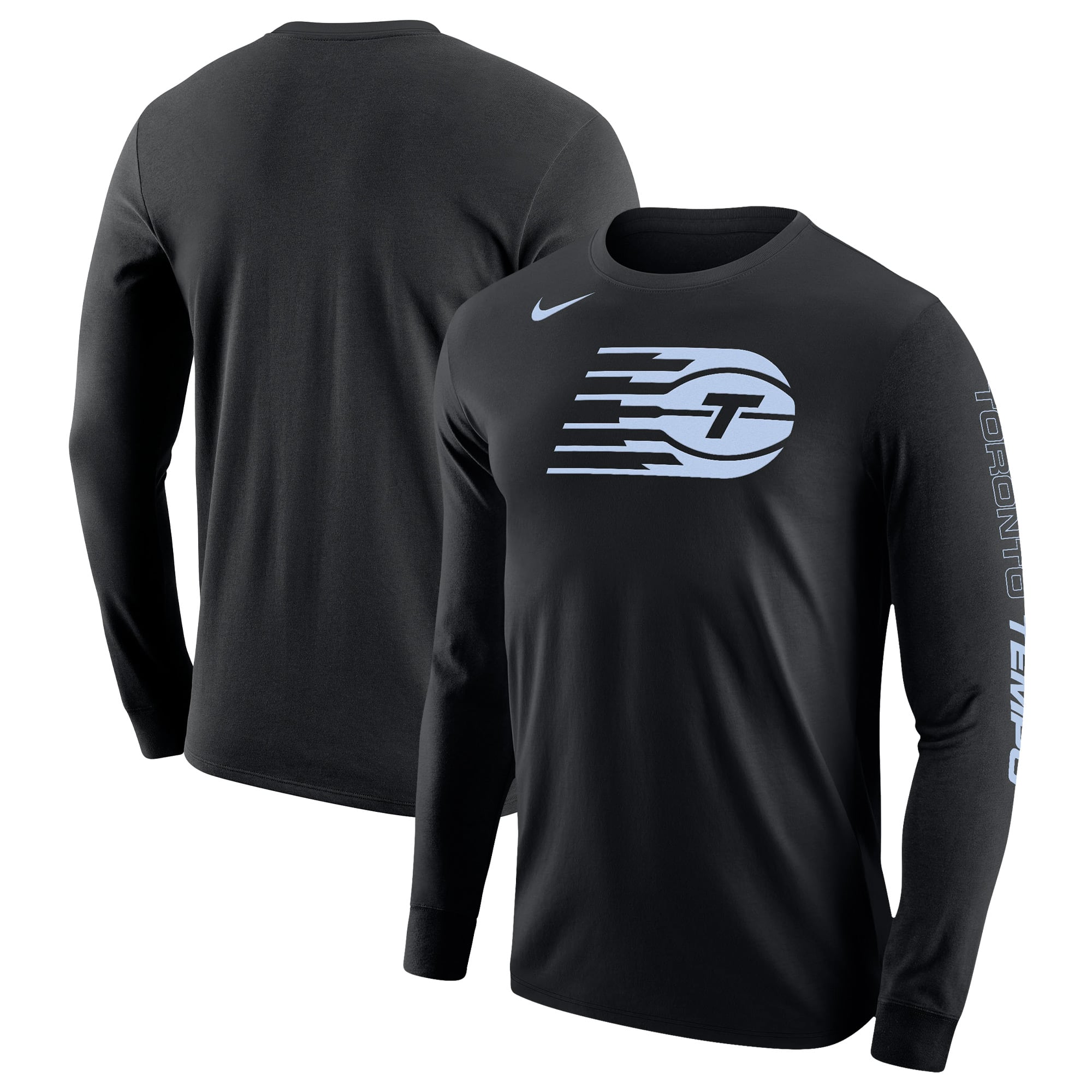 Unisex Nike Black Toronto Tempo Logo Long Sleeve T-Shirt