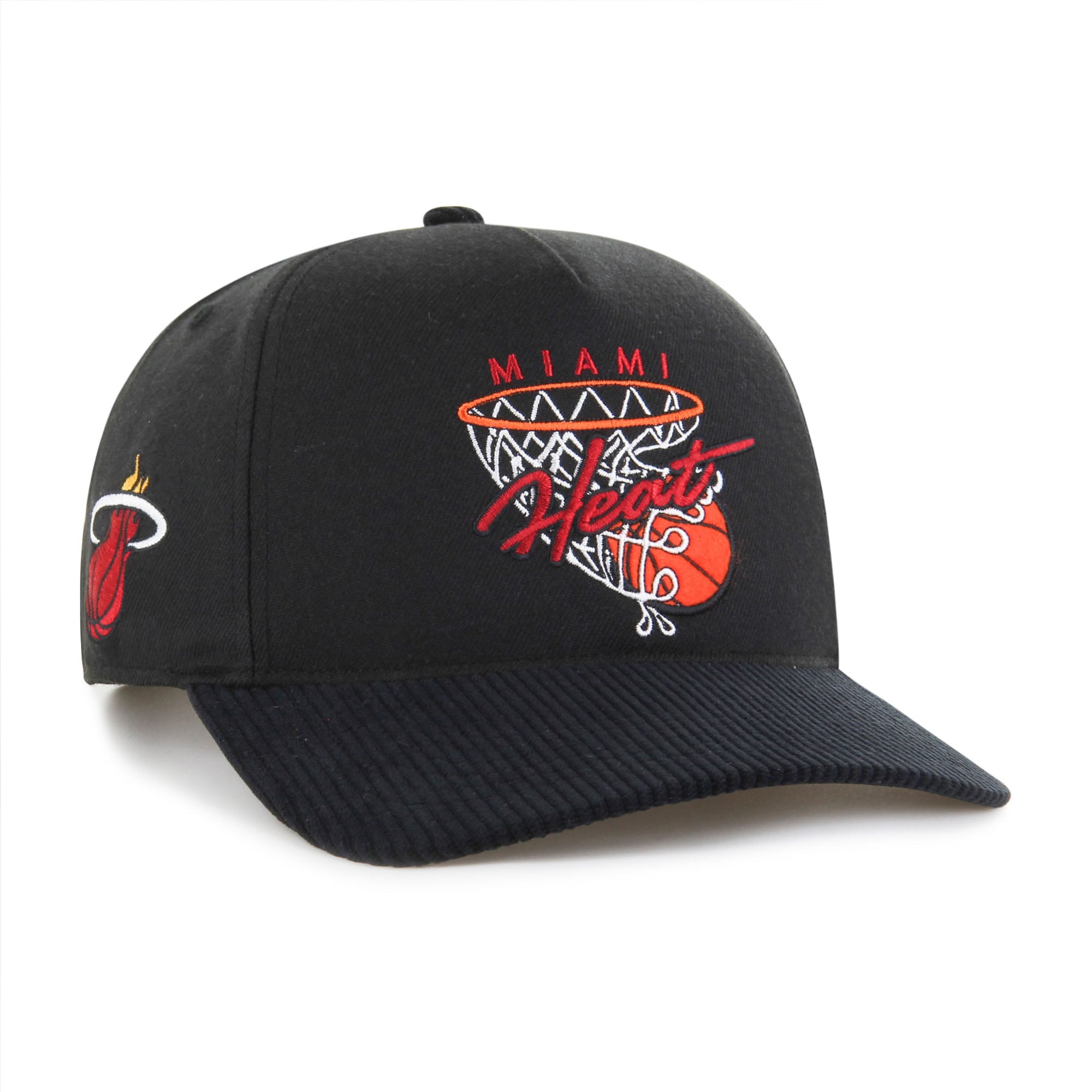 '47 Brand Men's Black Miami Heat Nothing But Net Hitch Adjustable Hat - Black